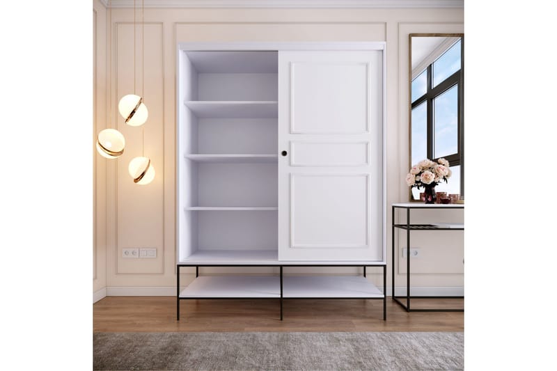 Elesham Garderob 57x150 - Vit - Förvaring - Klädförvaring - Garderob & garderobssystem - Klädskåp & fristående garderob
