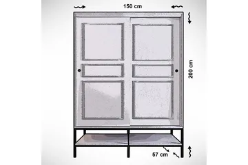 Elesham Garderob 57x150 - Vit - Förvaring - Klädförvaring - Garderob & garderobssystem - Klädskåp & fristående garderob