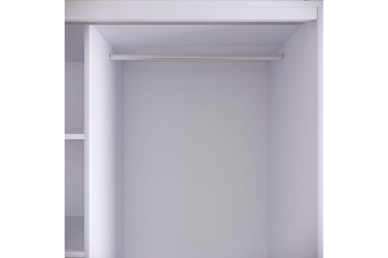 Elesham Garderob 57x150 - Vit/Svart/Guld - Förvaring - Klädförvaring - Garderob & garderobssystem - Klädskåp & fristående garderob