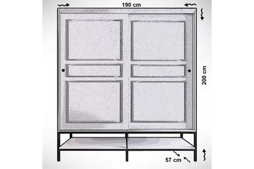 Elesham Garderob 57x190 - Vit - Förvaring - Klädförvaring - Garderob & garderobssystem - Klädskåp & fristående garderob