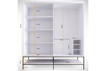 Elesham Garderob 57x190 - Vit - Förvaring - Klädförvaring - Garderob & garderobssystem - Klädskåp & fristående garderob