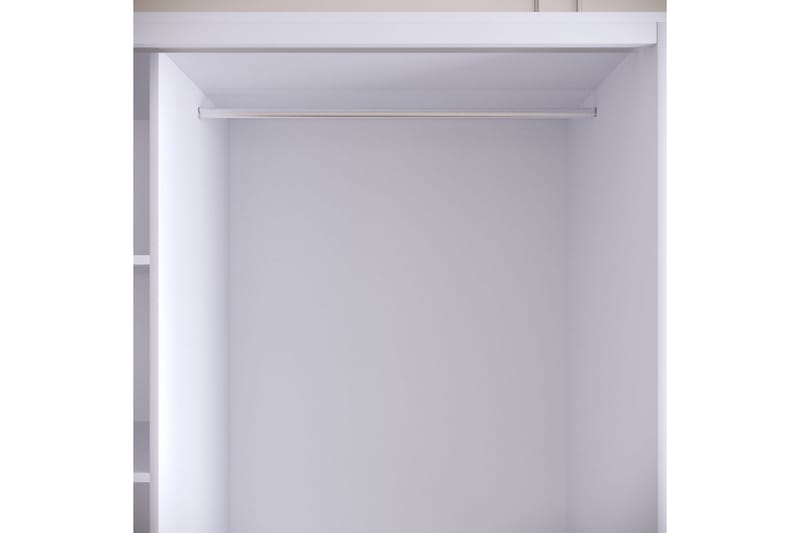 Elesham Garderob 57x190 - Vit/Svart/Guld - Förvaring - Klädförvaring - Garderob & garderobssystem - Klädskåp & fristående garderob