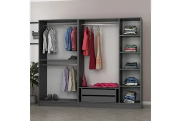 Fruitland Garderob 225 cm - Antracit - Förvaring - Klädförvaring - Garderob & garderobssystem - Klädskåp & fristående garderob