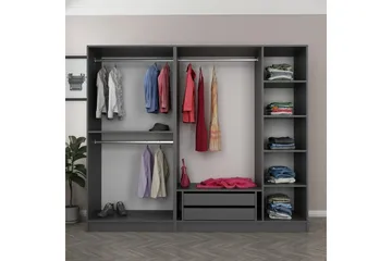 Fruitland Garderob 225 cm - Antracit - Förvaring - Klädförvaring - Garderob & garderobssystem - Klädskåp & fristående garderob