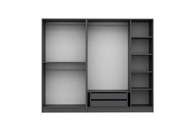 Fruitland Garderob 225 cm - Antracit - Förvaring - Klädförvaring - Garderob & garderobssystem - Klädskåp & fristående garderob