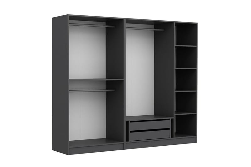 Fruitland Garderob 225 cm - Antracit - Förvaring - Klädförvaring - Garderob & garderobssystem - Klädskåp & fristående garderob