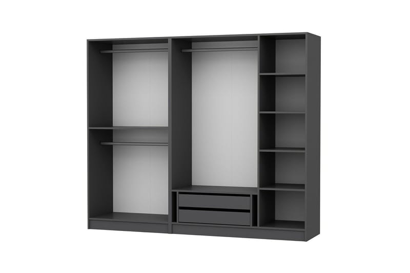 Fruitland Garderob 225 cm - Antracit - Förvaring - Klädförvaring - Garderob & garderobssystem - Klädskåp & fristående garderob