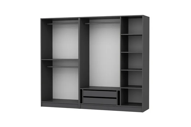 Fruitland Garderob 225 cm - Antracit - Förvaring - Klädförvaring - Garderob & garderobssystem - Klädskåp & fristående garderob