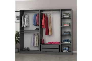Fruitland Garderob 225 cm - Antracit - Förvaring - Klädförvaring - Garderob & garderobssystem - Klädskåp & fristående garderob