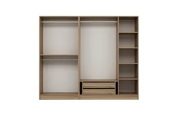 Fruitland Garderob 225 cm - Brun - Förvaring - Klädförvaring - Garderob & garderobssystem - Klädskåp & fristående garderob