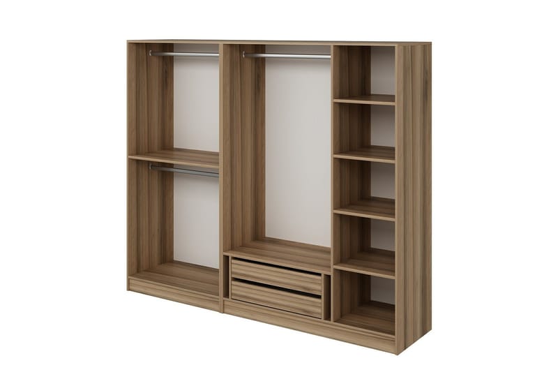 Fruitland Garderob 225 cm - Brun - Förvaring - Klädförvaring - Garderob & garderobssystem - Klädskåp & fristående garderob
