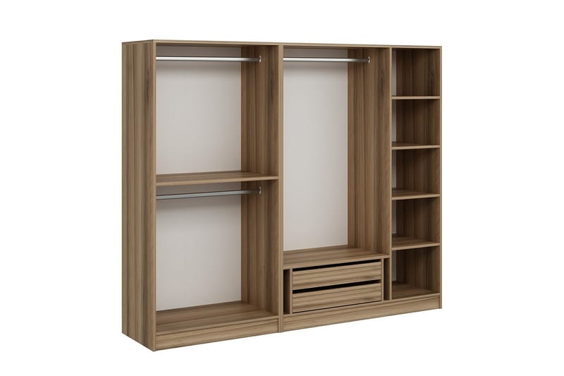 Fruitland Garderob 225 cm - Brun - Förvaring - Klädförvaring - Garderob & garderobssystem - Klädskåp & fristående garderob