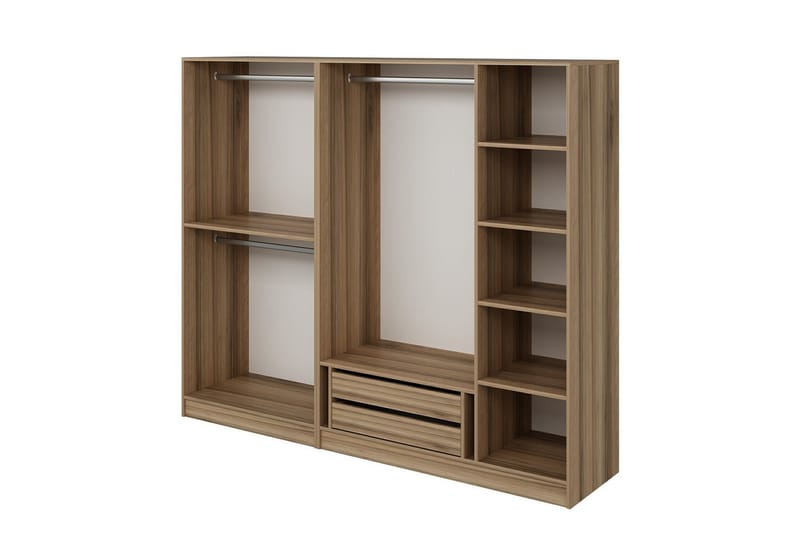 Fruitland Garderob 225 cm - Brun - Förvaring - Klädförvaring - Garderob & garderobssystem - Klädskåp & fristående garderob
