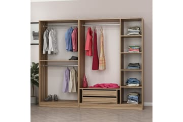 Fruitland Garderob 225 cm - Brun - Förvaring - Klädförvaring - Garderob & garderobssystem - Klädskåp & fristående garderob
