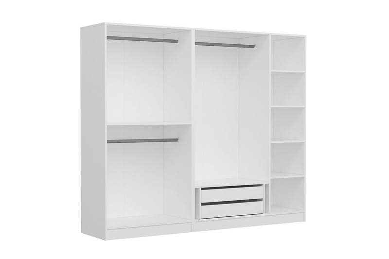 Fruitland Garderob 225 cm - Vit - Förvaring - Klädförvaring - Garderob & garderobssystem - Klädskåp & fristående garderob