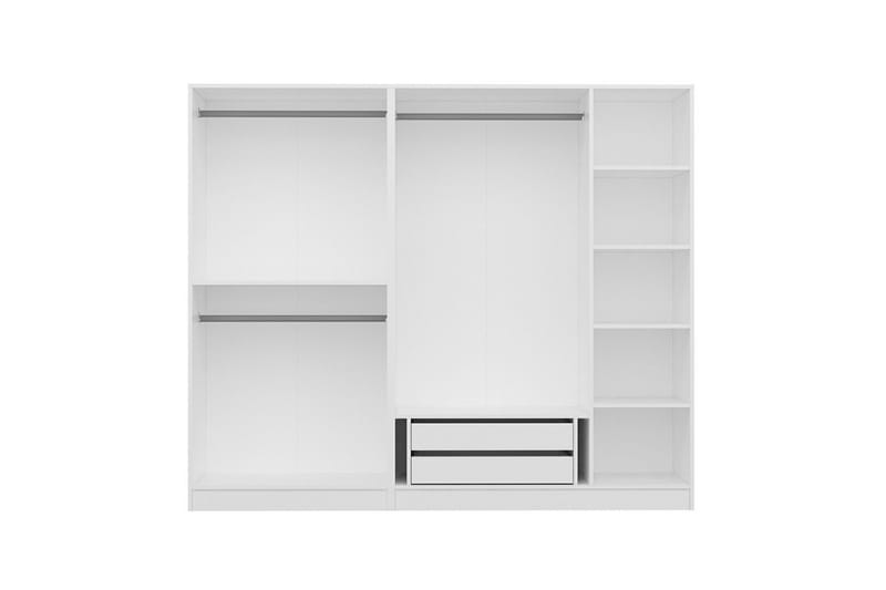 Fruitland Garderob 225 cm - Vit - Förvaring - Klädförvaring - Garderob & garderobssystem - Klädskåp & fristående garderob
