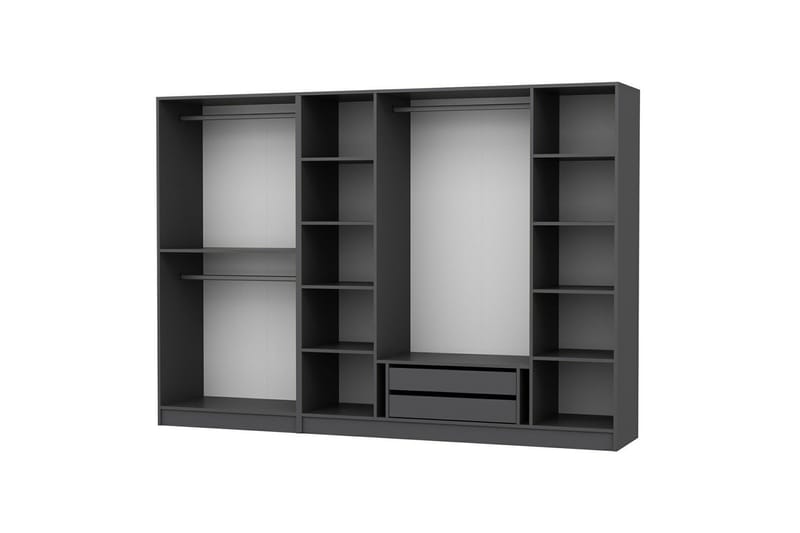 Fruitland Garderob 270 cm - Antracit - Förvaring - Klädförvaring - Garderob & garderobssystem - Klädskåp & fristående garderob