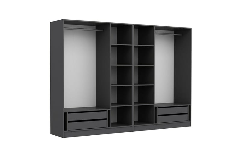 Fruitland Garderob 270 cm - Antracit - Förvaring - Klädförvaring - Garderob & garderobssystem - Klädskåp & fristående garderob