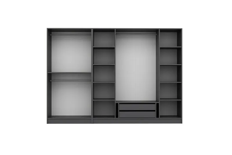 Fruitland Garderob 270 cm - Antracit - Förvaring - Klädförvaring - Garderob & garderobssystem - Klädskåp & fristående garderob