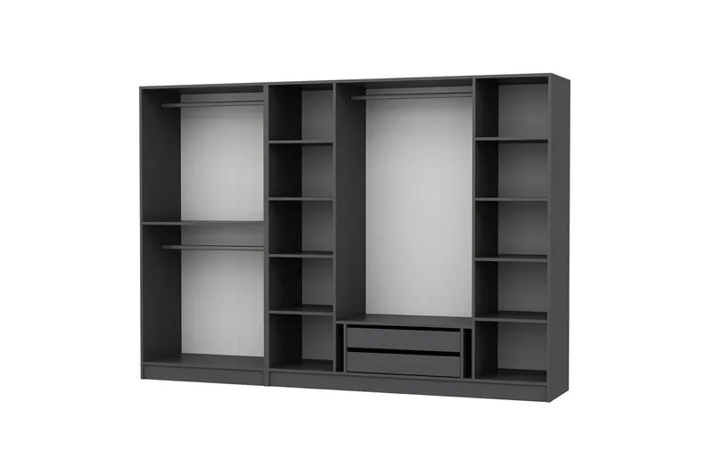 Fruitland Garderob 270 cm - Antracit - Förvaring - Klädförvaring - Garderob & garderobssystem - Klädskåp & fristående garderob