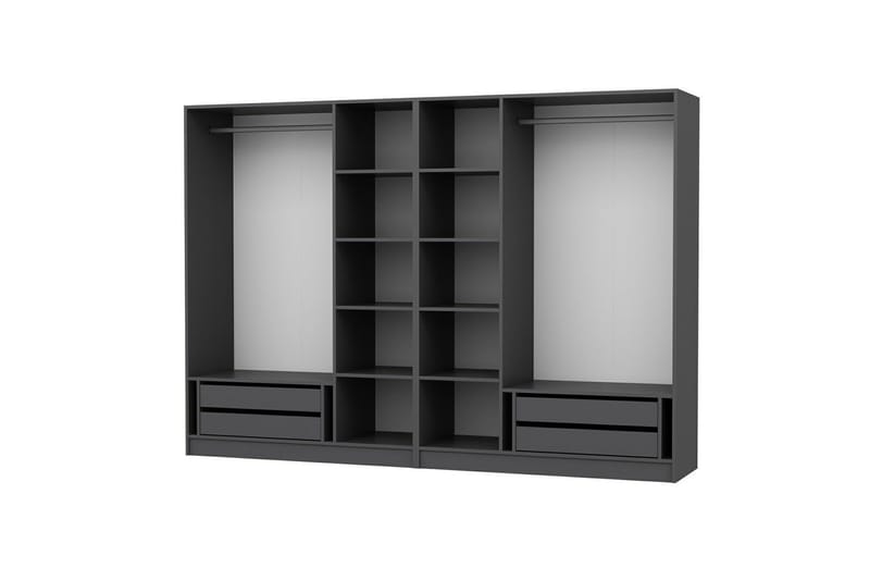 Fruitland Garderob 270 cm - Antracit - Förvaring - Klädförvaring - Garderob & garderobssystem - Klädskåp & fristående garderob