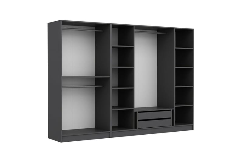 Fruitland Garderob 270 cm - Antracit - Förvaring - Klädförvaring - Garderob & garderobssystem - Klädskåp & fristående garderob