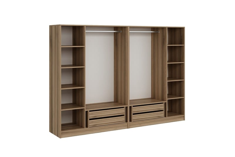 Fruitland Garderob 270 cm - Brun - Förvaring - Klädförvaring - Garderob & garderobssystem - Klädskåp & fristående garderob