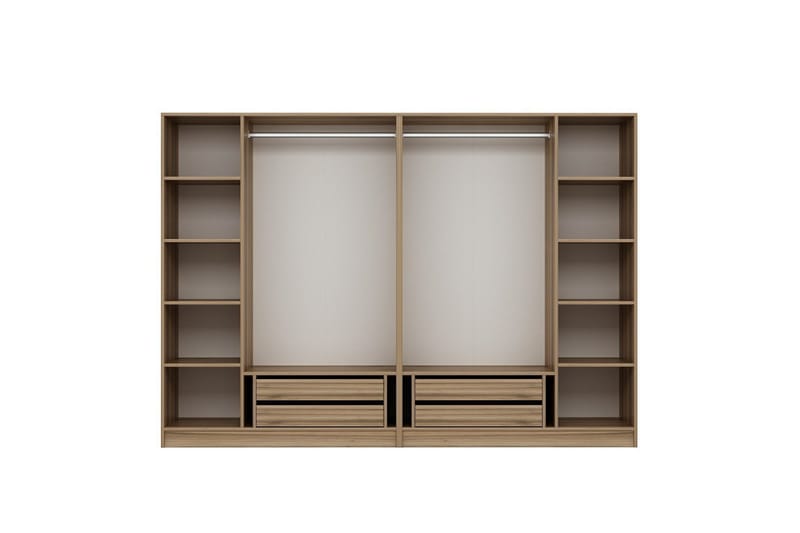 Fruitland Garderob 270 cm - Brun - Förvaring - Klädförvaring - Garderob & garderobssystem - Klädskåp & fristående garderob