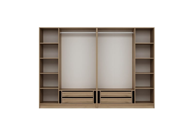 Fruitland Garderob 270 cm - Brun - Förvaring - Klädförvaring - Garderob & garderobssystem - Klädskåp & fristående garderob