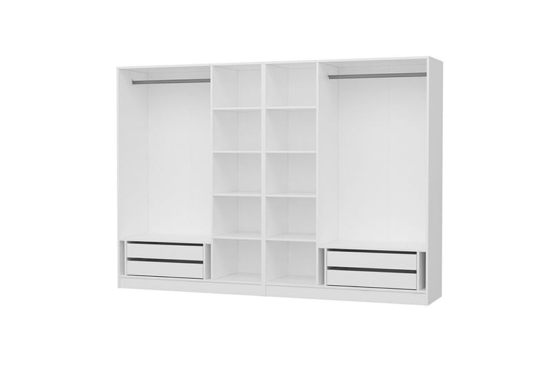 Fruitland Garderob 270 cm - Vit - Förvaring - Klädförvaring - Garderob & garderobssystem - Klädskåp & fristående garderob