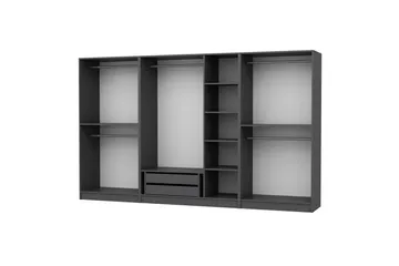 Fruitland Garderob 315 cm - Antracit - Förvaring - Klädförvaring - Garderob & garderobssystem - Klädskåp & fristående garderob