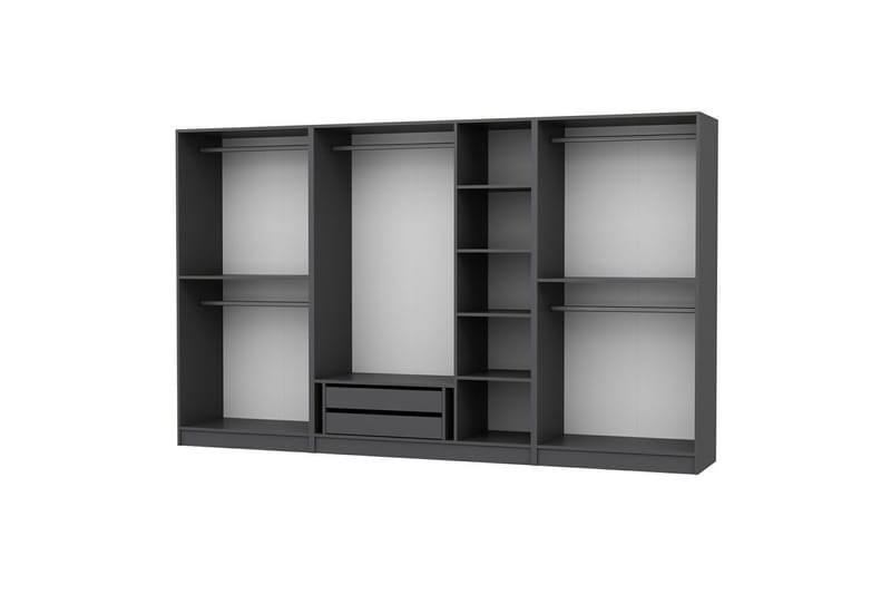 Fruitland Garderob 315 cm - Antracit - Förvaring - Klädförvaring - Garderob & garderobssystem - Klädskåp & fristående garderob
