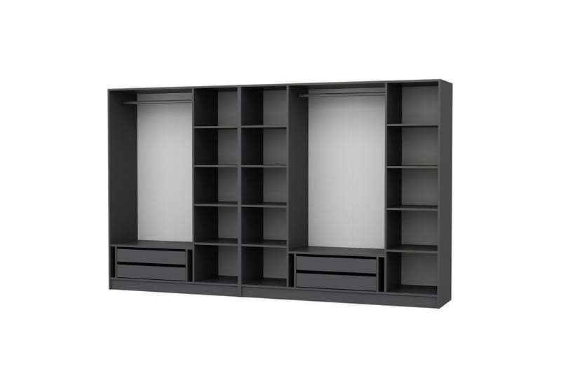 Fruitland Garderob 315 cm - Antracit - Förvaring - Klädförvaring - Garderob & garderobssystem - Klädskåp & fristående garderob