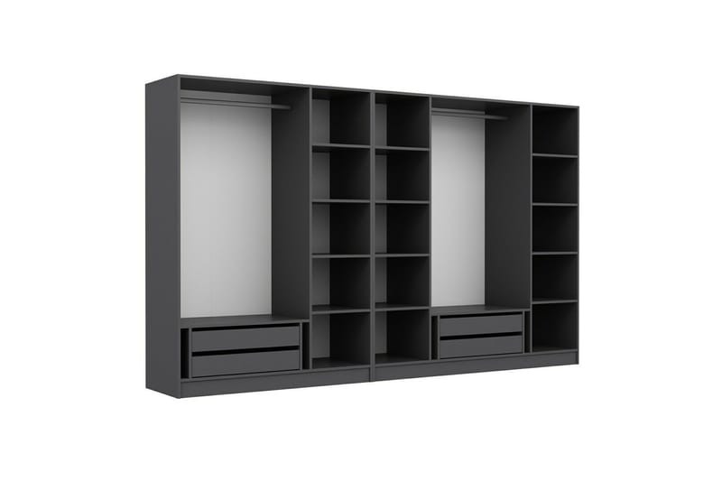 Fruitland Garderob 315 cm - Antracit - Förvaring - Klädförvaring - Garderob & garderobssystem - Klädskåp & fristående garderob