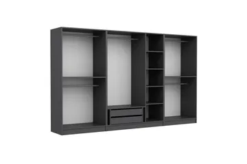 Fruitland Garderob 315 cm - Antracit - Förvaring - Klädförvaring - Garderob & garderobssystem - Klädskåp & fristående garderob