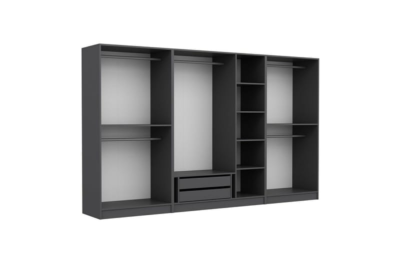 Fruitland Garderob 315 cm - Antracit - Förvaring - Klädförvaring - Garderob & garderobssystem - Klädskåp & fristående garderob