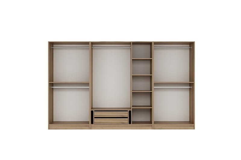 Fruitland Garderob 315 cm - Brun - Förvaring - Klädförvaring - Garderob & garderobssystem - Klädskåp & fristående garderob