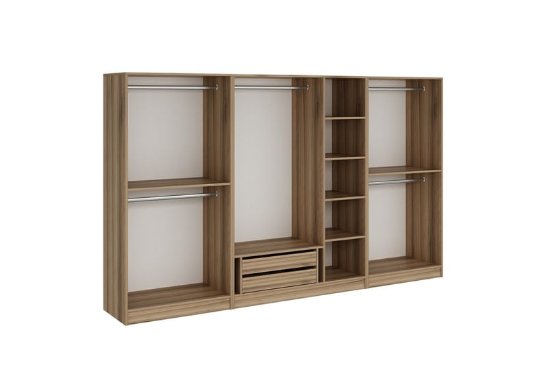 Fruitland Garderob 315 cm - Brun - Förvaring - Klädförvaring - Garderob & garderobssystem - Klädskåp & fristående garderob
