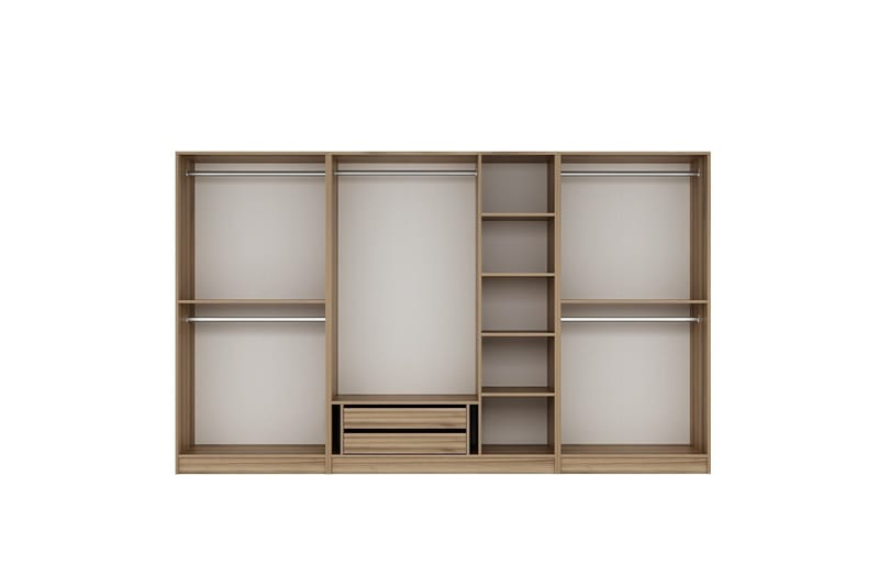 Fruitland Garderob 315 cm - Brun - Förvaring - Klädförvaring - Garderob & garderobssystem - Klädskåp & fristående garderob