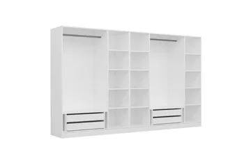 Fruitland Garderob 315 cm - Vit - Förvaring - Klädförvaring - Garderob & garderobssystem - Klädskåp & fristående garderob