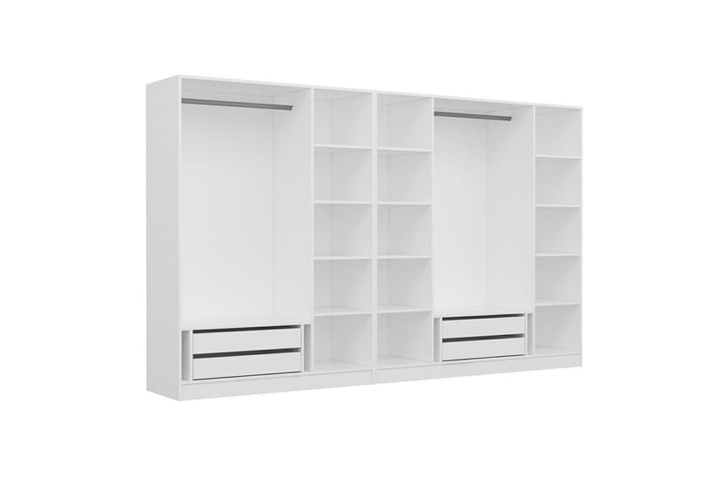 Fruitland Garderob 315 cm - Vit - Förvaring - Klädförvaring - Garderob & garderobssystem - Klädskåp & fristående garderob