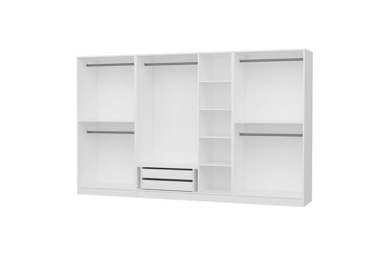 Fruitland Garderob 315 cm - Vit - Förvaring - Klädförvaring - Garderob & garderobssystem - Klädskåp & fristående garderob