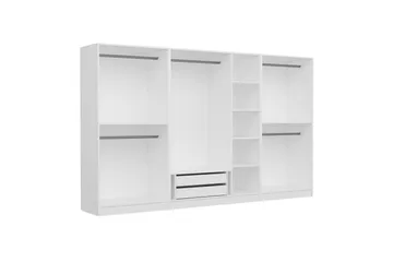 Fruitland Garderob 315 cm - Vit - Förvaring - Klädförvaring - Garderob & garderobssystem - Klädskåp & fristående garderob