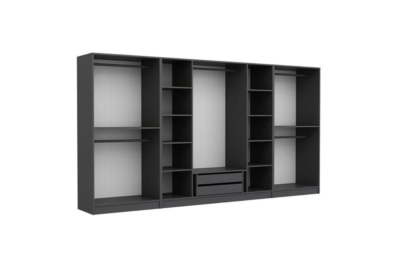 Fruitland Garderob 360 cm - Antracit - Förvaring - Klädförvaring - Garderob & garderobssystem - Klädskåp & fristående garderob