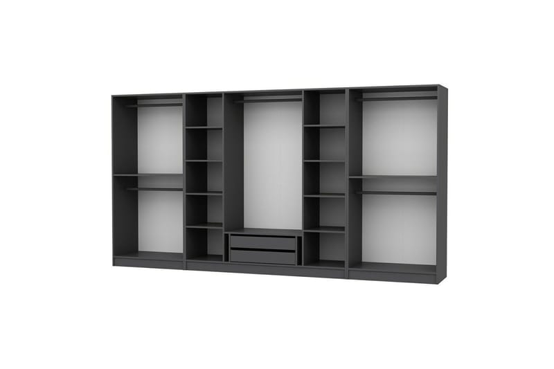 Fruitland Garderob 360 cm - Antracit - Förvaring - Klädförvaring - Garderob & garderobssystem - Klädskåp & fristående garderob