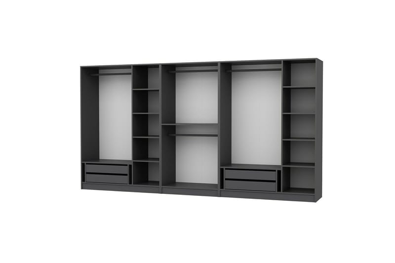 Fruitland Garderob 360 cm - Antracit - Förvaring - Klädförvaring - Garderob & garderobssystem - Klädskåp & fristående garderob