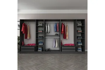 Fruitland Garderob 360 cm - Antracit - Förvaring - Klädförvaring - Garderob & garderobssystem - Klädskåp & fristående garderob