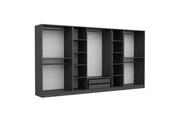Fruitland Garderob 360 cm - Antracit - Förvaring - Klädförvaring - Garderob & garderobssystem - Klädskåp & fristående garderob