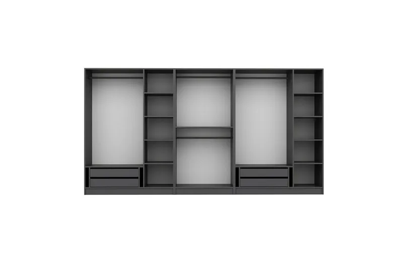 Fruitland Garderob 360 cm - Antracit - Förvaring - Klädförvaring - Garderob & garderobssystem - Klädskåp & fristående garderob