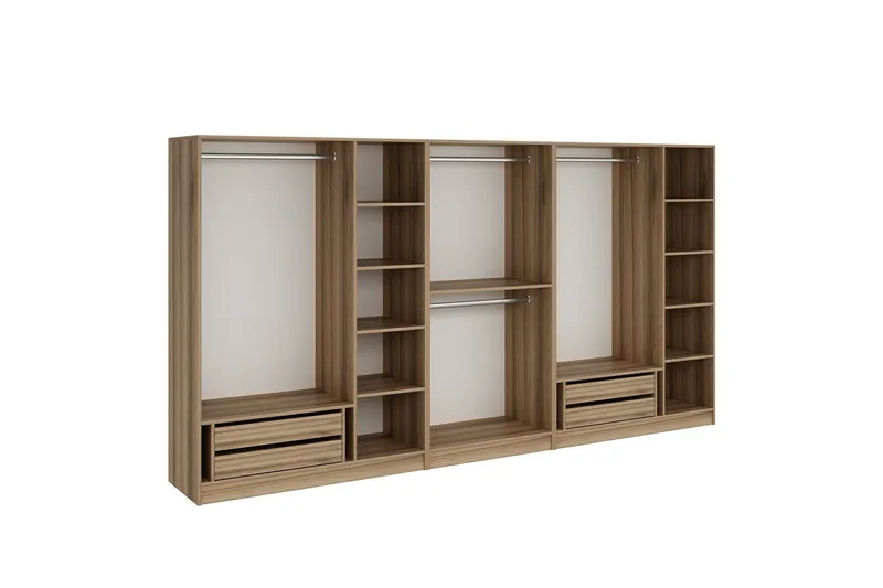 Fruitland Garderob 360 cm - Brun - Förvaring - Klädförvaring - Garderob & garderobssystem - Klädskåp & fristående garderob